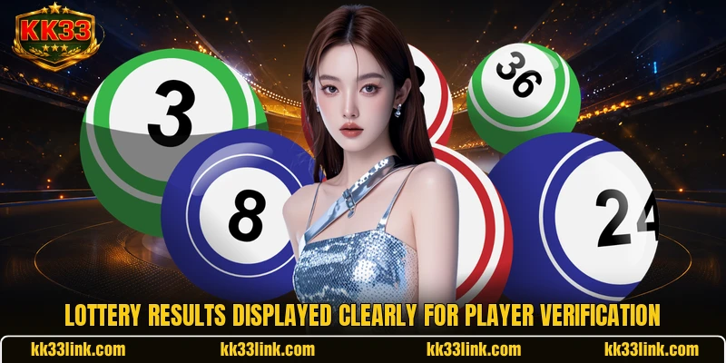 Lottery results displayed clearly for player verification