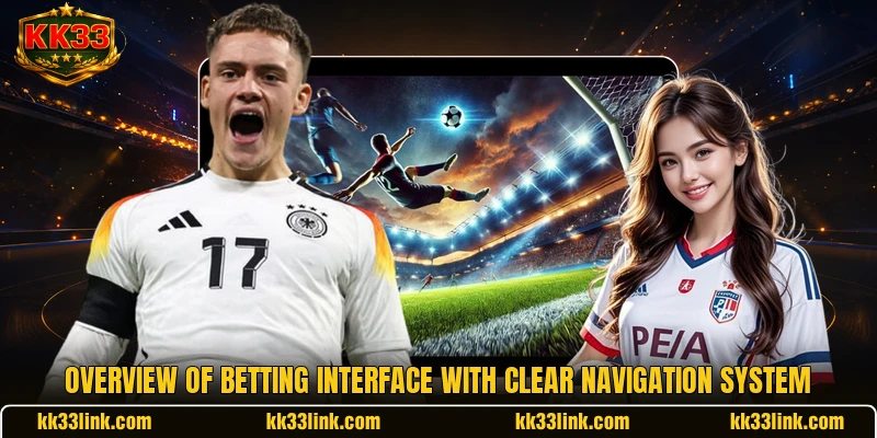Overview of betting interface with clear navigation system