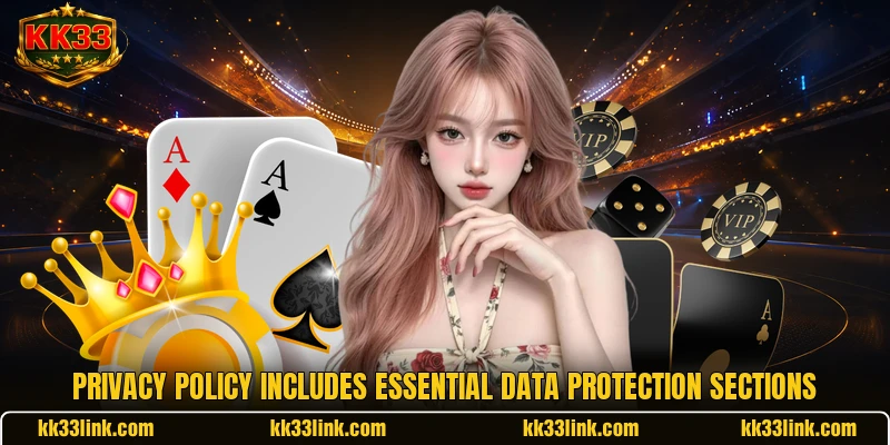 Privacy Policy includes essential data protection sections